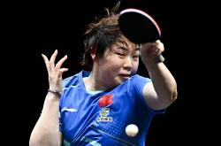 （体育）乒乓球——WTT多哈(hā)冠军赛：蒯曼晋级女单四强